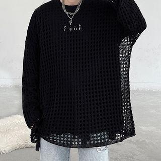 Eyelet Oversized Sweater