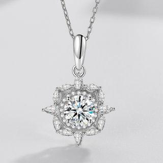 Rhinestone Pendant Without Necklace - Silver - One Size