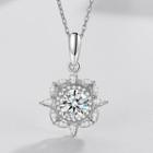 Rhinestone Pendant Without Necklace - Silver - One Size
