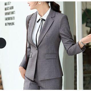 Single-button Blazer / Shirt / Dress Pants / Set