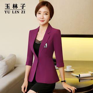 Sequined 3/4-sleeve Blazer
