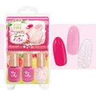 Lucky Trendy - Bw Nail Cockail Vivid Soda Nail (pink Shower) 1 Set