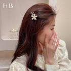 Flower Faux Pearl Hair Clip White - One Size