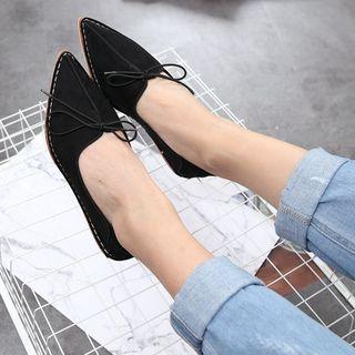 Pointy Toe Lace Up Flats