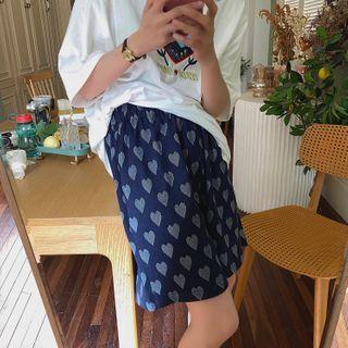 Heart Pattern Wide-leg Pants / Shorts