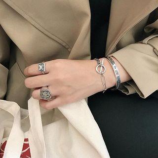 925 Sterling Silver Geometric Open Ring 1 Pc - Sterling Silver Ring - Square - One Size