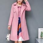 Long-sleeve Waist-tied Lapel Coat