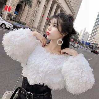 Fringed Sweater White - One Size