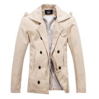 Notched Lapel Double-breasted Jacket