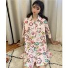 Wide Short-sleeve Cat Short-sleeve Sleep Dress Lounge Wear