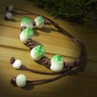 Ceramic String Bracelet Green - One Size