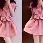 Tie-waist Minidress Pink - One Size