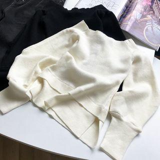 Crop Plain Sweater