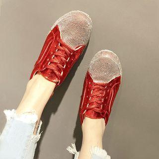 Rhinestone Metallic Sneakers