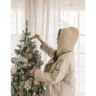 Detachable Knit-hood Padded Jacket