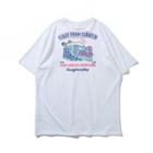 Dragon Print Short-sleeve Round Neck T-shirt