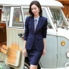 One-button Blazer / Buttoned Vest / Pencil Skirt / Dress Pants / Long-sleeve Shirt