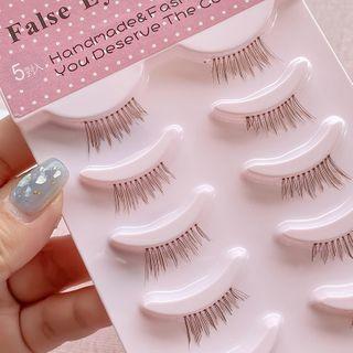 False Eyelashes D26 - Set Of 5 - Coffee - One Size