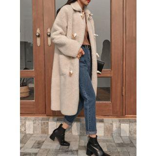 Sherpa-fleece Long Duffle Coat