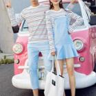Couple Matching Long-sleeve T-shirt / Pants / Jumper Dress / Set