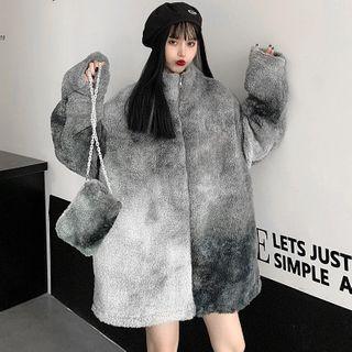 Set: Zip Fleece Jacket + Mini Chain Crossbody Bag
