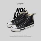 Lettering High Top Lace-up Sneakers