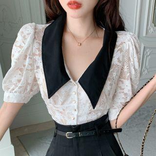 Short-sleeve Lace Shirt / Shorts