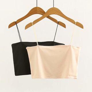 Plain Crop Camisole Top