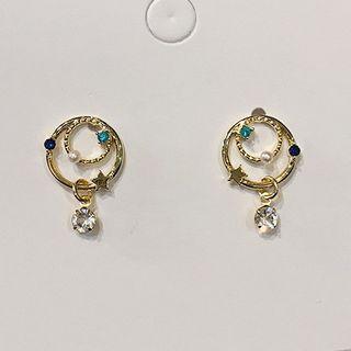 Cz Orbit Earring 1 Pair - Cz Orbit Earring - One Size