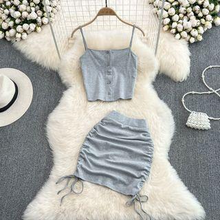 Set: Camisole + Drawstring Pencil Skirt