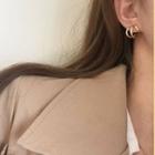 Swirl Alloy Earring 1 Pair - Silver Steel - Gold - One Size