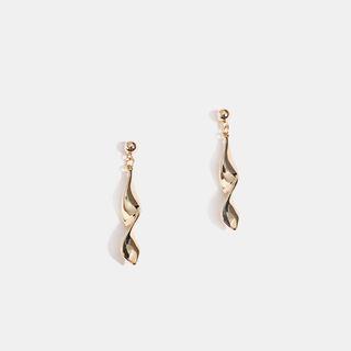 Twisted Alloy Dangle Earring 1 Pair - Gold - One Size