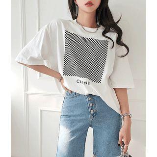 Loose-fit Check T-shirt