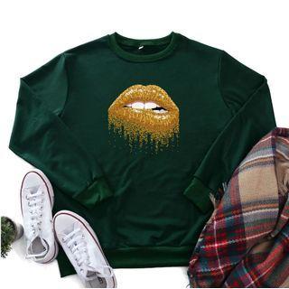 Lip Print Sweatshirt