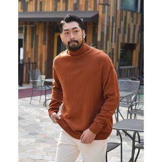Turtle-neck Boxy Knit Top In 13 Colors