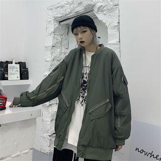 Couple Matching Zipped Bomber Jacket