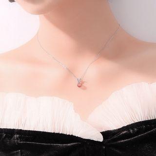 925 Sterling Silver Bead Pendant Necklace One Piece - Bead Pendant Necklace - One Size