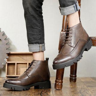 High-top Lace-up Dress Shoes