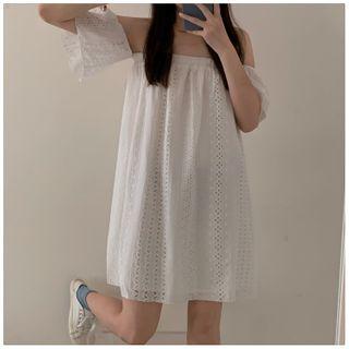 Short-sleeve Off Shoulder Lace Dress