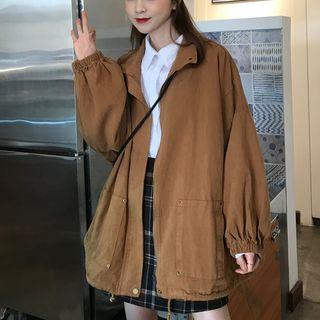 Dolman-sleeve Cargo Jacket