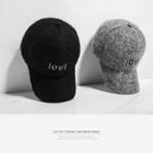 Embroidered Wool Baseball Cap