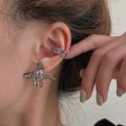 Rhinestone Geometry Stud Earring / Clip-on Earring