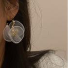 Flower Mesh Earring 1 Pair - Gold - One Size