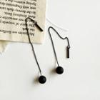 Beaded Threader Earring 1 Pair - Black - One Size