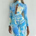 Set: Long-sleeve Print T-shirt + Wide-leg Pants