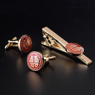 Chinese Wedding Tie Clip / Cufflinks