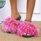 Chained Fluffy Sandals