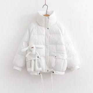 Rabbit Plush Padded Zip Jacket
