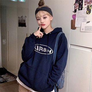 Long-sleeve Letter Embroidered Hoodie