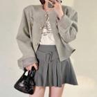 Button-up Jacket / Pleated Skirt